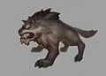 Wolf concept art for Warlords of Draenor.