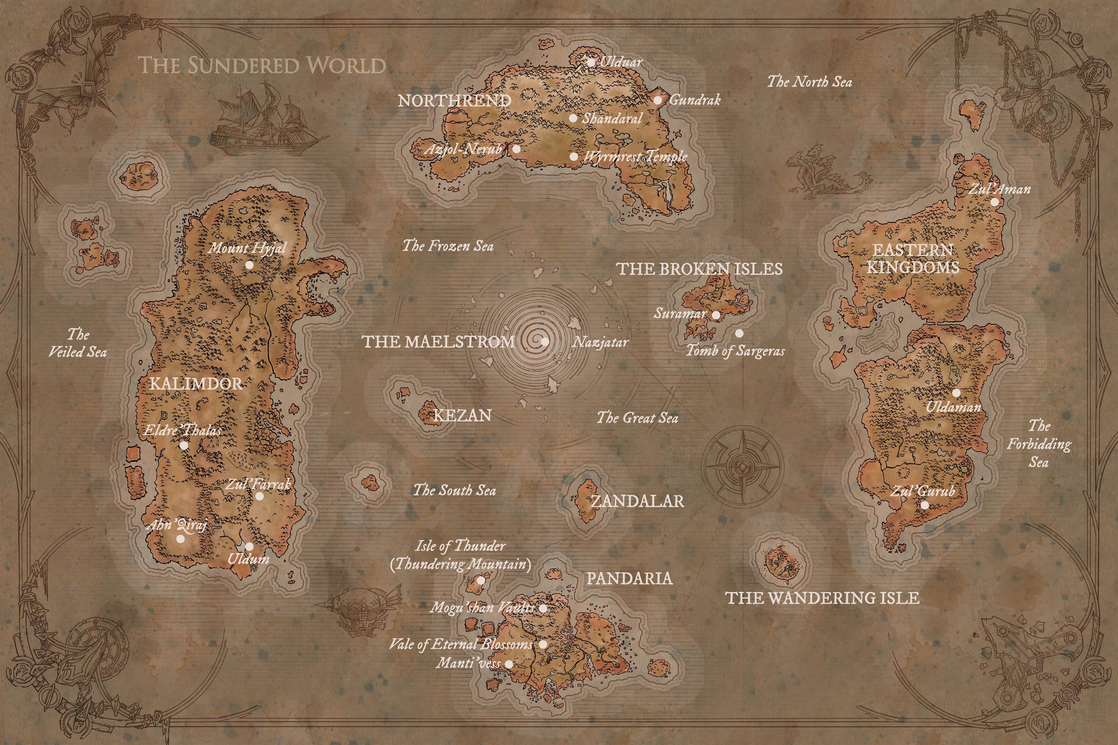 World Of Warcraft Map Maps - Wowpedia - Your Wiki Guide To The World Of Warcraft