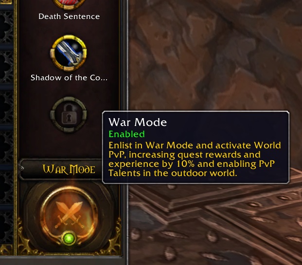 how do you turn on war mode
