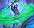 Ara'lon casting Wild Spirits in Hearthstone.