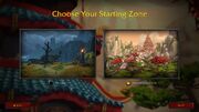 Choose your starting zone