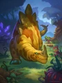 A tortollan being left behind by its stegodon mount.