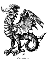 A traditional cockatrice