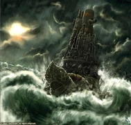 Giant turtle submarine in Lands of Conflict.