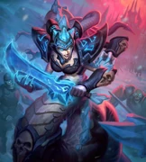 Vashj as a death knight, Scourgeslayer Vashj.