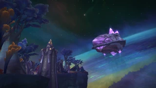 The Vindicaar hovers over Argus.