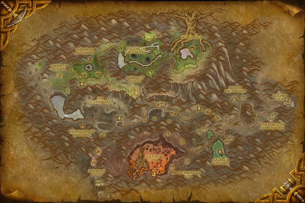 WoW Cataclysm - Mount Hyjal Zone Overview