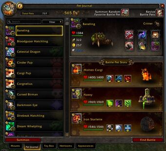 Pet Journal - Wowpedia - Your wiki guide to the World of Warcraft