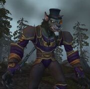 Worgen wearing Lord Walden's Top Hat