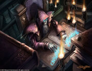A mage learning the secrets of arcane magic.