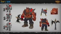 Reforged concept art of a fel orc peon.