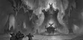 Concept art of Kael'thas being tortured in Castle Nathria.