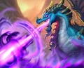 Hearthstone art depicting a blue dragon.