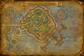 Map of Theramore in the Theramore's Fall Horde scenario.