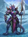A female Evasive Drakonid in Hearthstone.