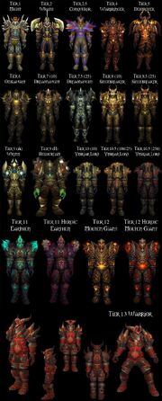 Warrior Tier Sets