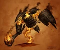 Fire revenant concept art.