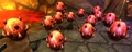Red dragon eggs in World of Warcraft.