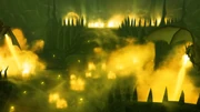 The red dragons burning the  and the  at .