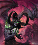 Art of Illidan with the skull.