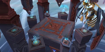 The Eternal Ones convening in the Crucible (with Baroness Draka and Prince Renathal in the place of the Primus and Sire, respectively).