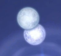 The two moons.