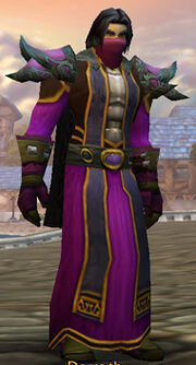 Human male wearing the Shadoweave Set