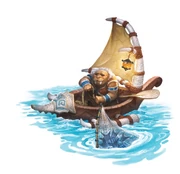 Illustration of Taruka catching fish.