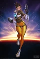 Tracer from Overwatch as part of the BlizzCon 2019 key art