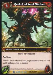 Quakelord Razek Warhoof TCG Card