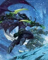Warglaive of Azzinoth clashes with Frostmourne.