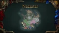 Mapa de Nazjatar mostrado en la BlizzCon de 2018.