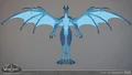 Concept art of a female dracthyr, before the artists decided to make them androgynous.