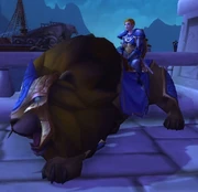 A Shipyard Guard mounted on a lion