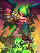 A pit lord in Hearthstone.