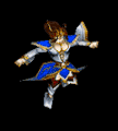 High elf Sorceress unit model in Reign of Chaos.