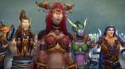 Nozdormu, Alexstrasza, Ysera, and Kalecgos in visage form (old models).
