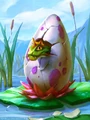 A sea serpent egg in Hearthstone.