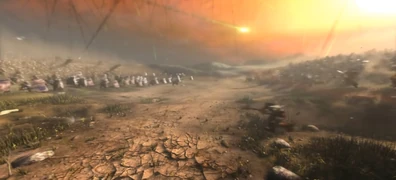 Infernals raining down in the Thrall's Vision cinematic.