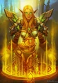 Crusader Farisa, a blood elf paladin.