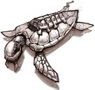 Giant turtle submarine in Warcraft RPG.