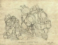 Dwarf mortar team.