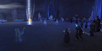Sylvanas preparing to fire at Arthas