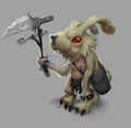 Concept art of a virmen (note the lack of the naked, rat-like tail).