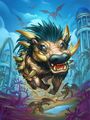 Agamaggan, the Great Boar in Hearthstone Battlegrounds.