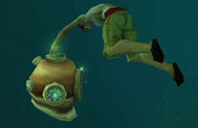 Damaged Diving Helmet