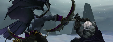 In the A Long Time Coming cinematic.