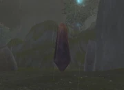 A floating shard on a rainy day.