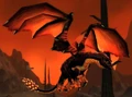 A black drake from World of Warcraft.
