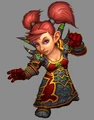 Female gnome warlock art.